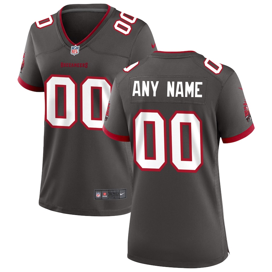 Women Tampa Bay Buccaneers Nike Pewter Alternate Custom Game Jersey